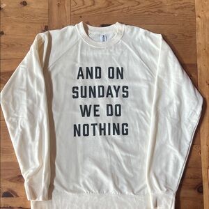 Casual Cream Slogan Sweatshirt